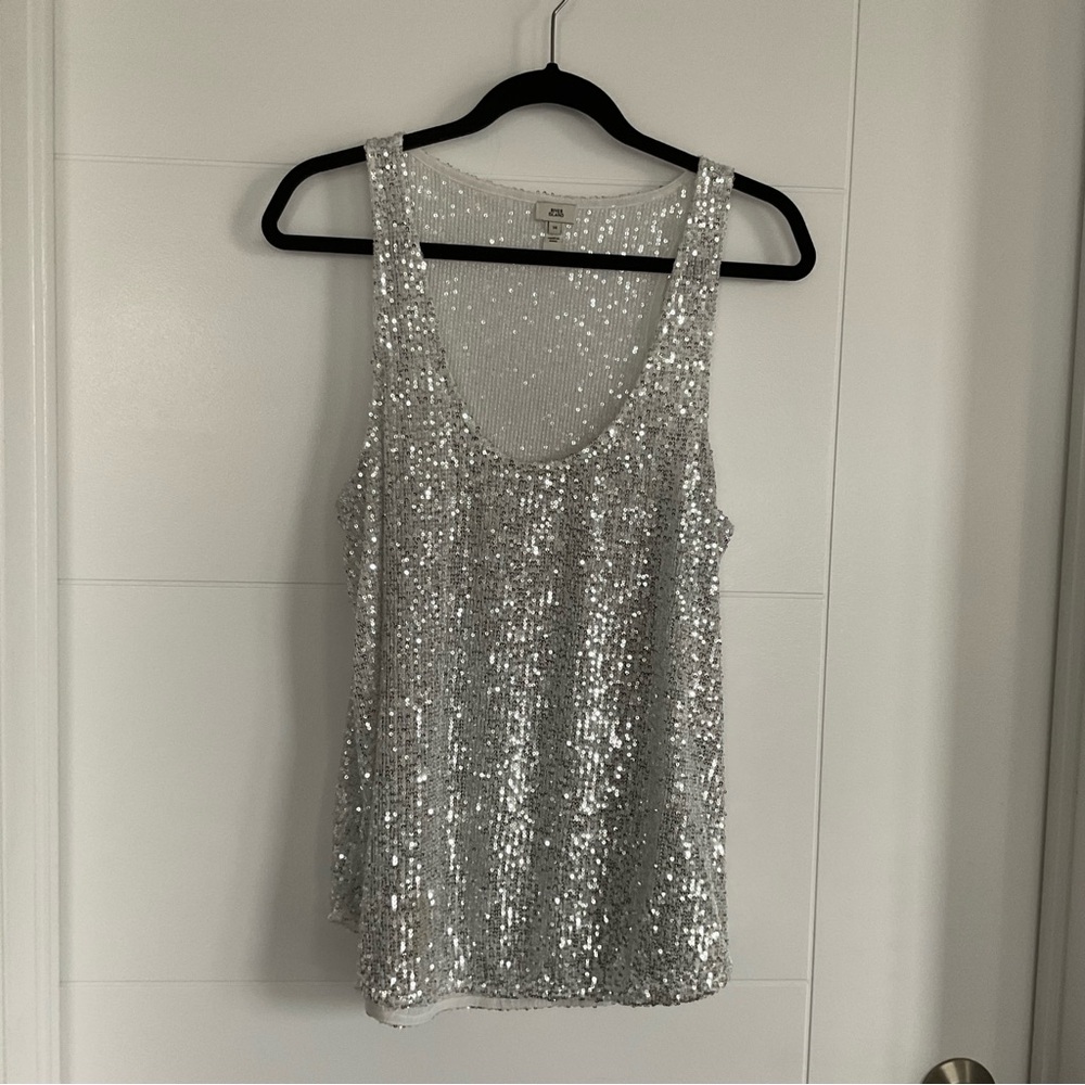 River Island Sparkling Silver Top